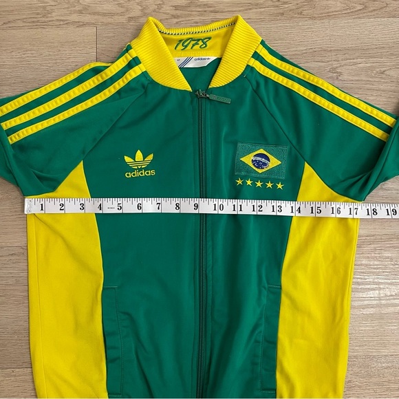 Adidas Woman’s Brazil Soccer 1974 World Cup Full Zip Track Top - Small - 2010 - Picture 12 of 13